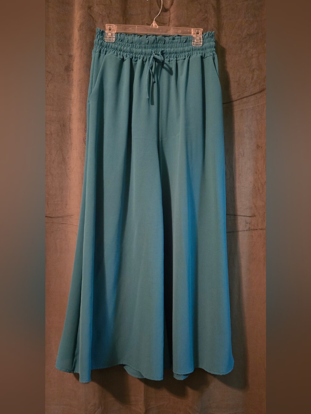 Women’s Teal Dressy Pants - Lightweight Flowing A-Line